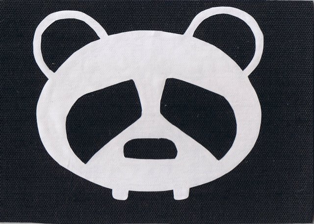 skull panda abstract panda in a skull style
